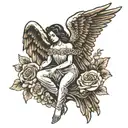 dark angel tattoo design idea
