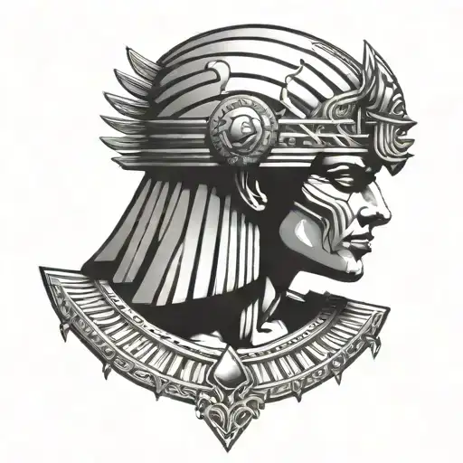 A unique tattoo design merging the Pharaoh's crown with a mentor figure, embodying the client's role as an educator and mentor tattoo design idea