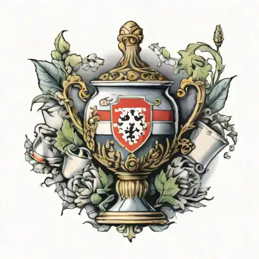 Georgia euro cup surrounded tattoo design idea