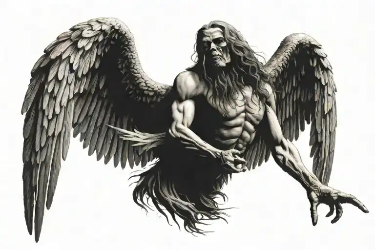 brother death angel tattoo design idea