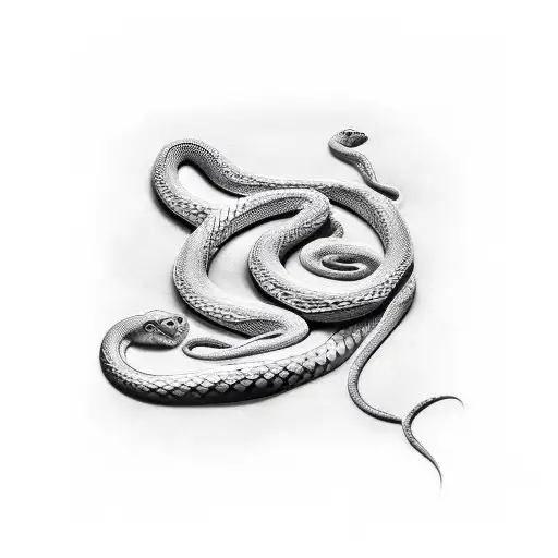 ArtStation - dual snakes tattoo