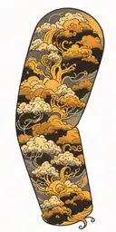 storm clouds forming tattoo design idea