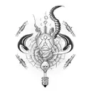 Incorporate elements of entrepreneurship, such as a briefcase or a light bulb, into a Scorpio zodiac design tattoo design idea