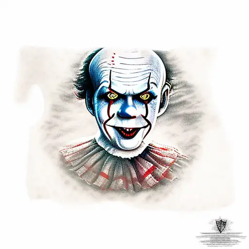 pennywise as freddy Krueger  tattoo design idea