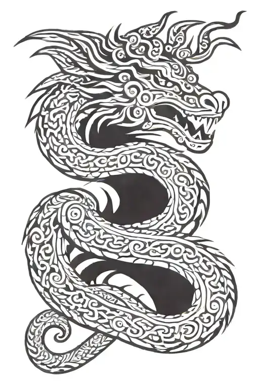 quetzalcoatl feathered serpent tattoo design idea