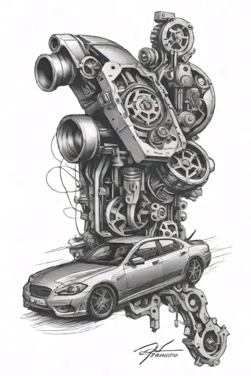 Car Part Upper arm tattoo tattoo design idea