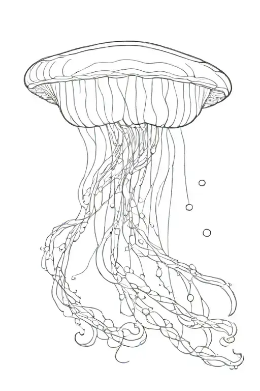 jellyfish and leviathan tattoo design idea