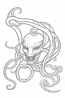 Leviathan and Medusa tattoo design idea