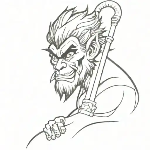 Sun Wukong tattoo design idea