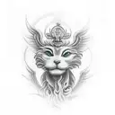 NYC with saint Michael  tattoo design idea