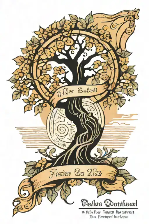 The Bible verse 1 Peter 2:1 and a tree with a semicolon  tattoo design idea