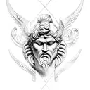 greek gods battling the underworld in a tatto sleeve design  tattoo design idea