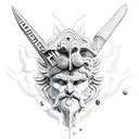 greek gods battling the underworld in a tatto sleeve design  tattoo design idea