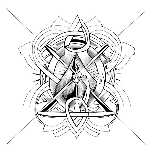 Lorraine cross tattoo design idea
