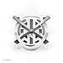 cross of Lorraine and Spain  tattoo design idea