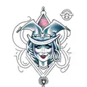sailing cowgirl tattoo design idea