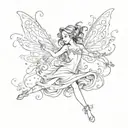 fairy dancing tattoo design idea