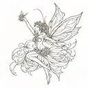 fairy dancing tattoo design idea