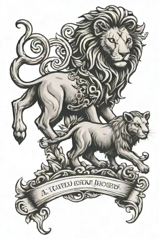 1. A lamb and lion. Meaning: Both Christian animals that represent Christianity. 2. A couple of my favorite Bible verses tattoo design idea