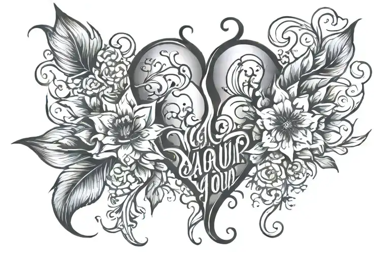 breathing and Vertical  Love you bud  tattoo design idea