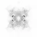 An abstract representation of a software engineer's code transformed into waves and water patterns tattoo design idea