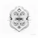An abstract representation of a software engineer's code transformed into waves and water patterns tattoo design idea