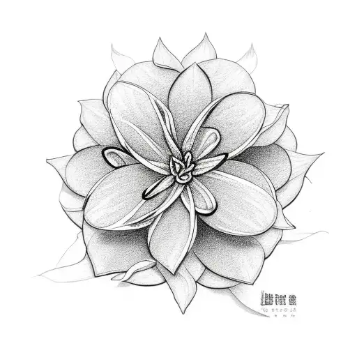 Sketch Jasmine Flower Tattoo Idea