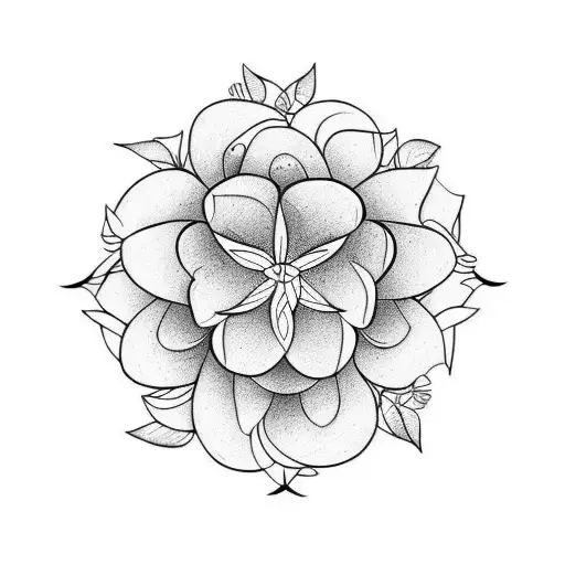 jasmine flower tattoo design idea