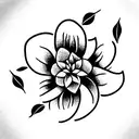 jasmine name as a flower tattoo design idea