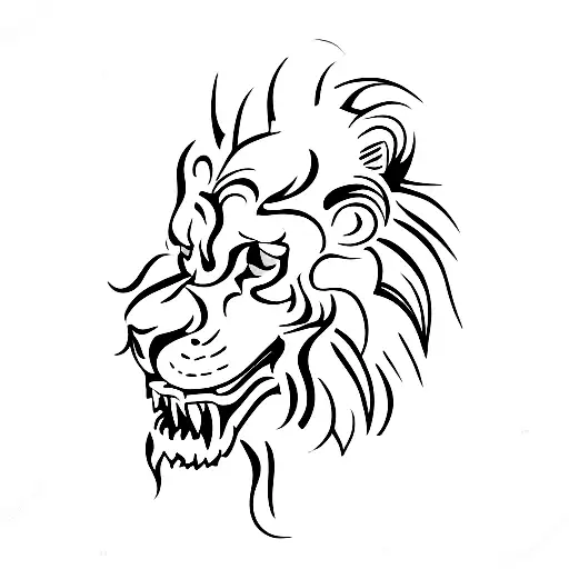 rampant lion tattoo design idea