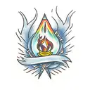 bonfire tattoo design idea