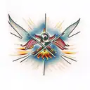 bonfire tattoo design idea