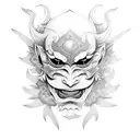 Hannya mask tattoo design idea