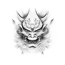 Hannya mask tattoo design idea