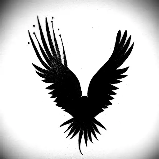 There's a murder of crow  over head On this desolate road Well I tend to forget About you and I And I'll fig tattoo design idea