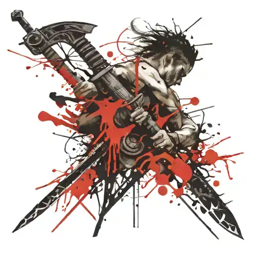 Broadsword tattoo design idea