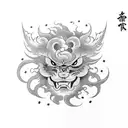 wind bars with lightning tattoo design idea