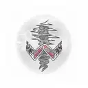 wind bars with lightning tattoo design idea