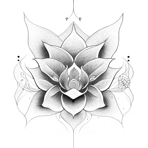 Lotus Flower and libra tattoo design idea