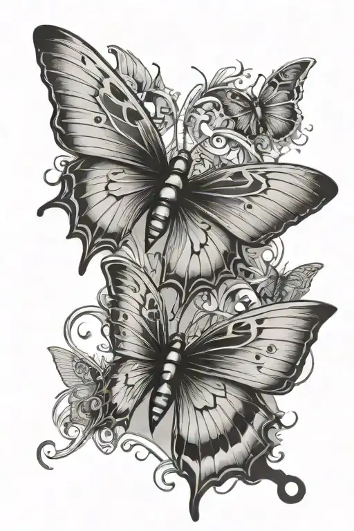butterfly with batman logo tattoo design idea