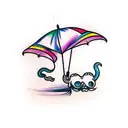 umbrella tattoo design idea
