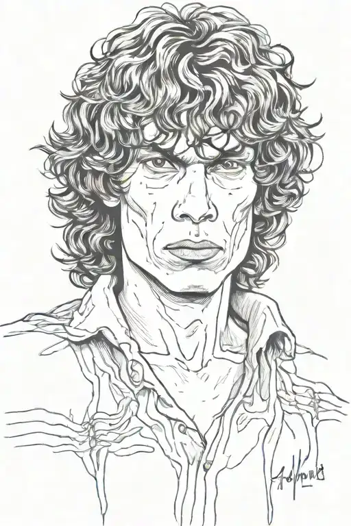 satanist Richard Ramirez tattoo design idea