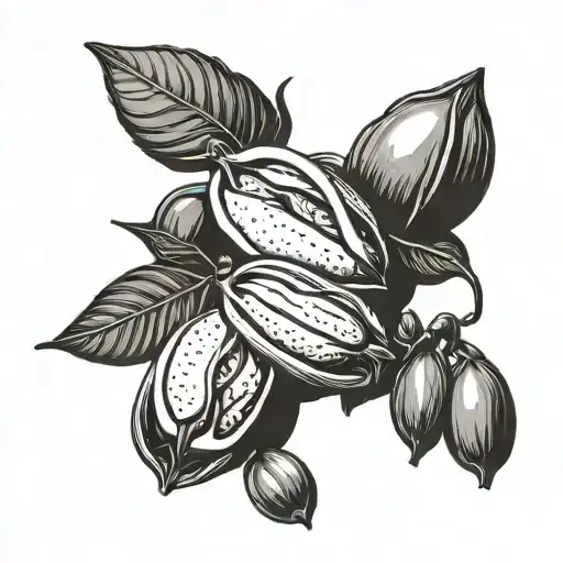 pistachios, some opened some closed tattoo design idea