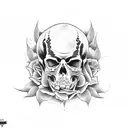 death with loona helluva boss tattoo design idea