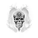 death with loona helluva boss tattoo design idea