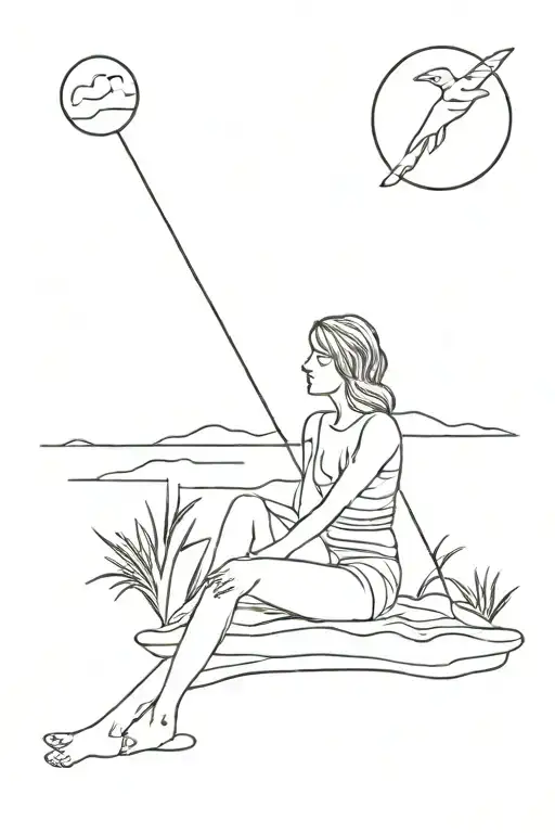 four summer figures small tattoo design idea