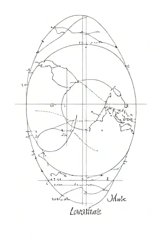 Longitude latitude text tattoo design idea
