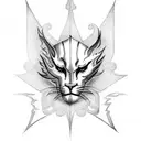 saints logo with flames  tattoo design idea