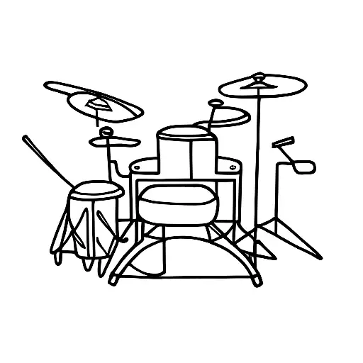 Drum set tattoo design idea