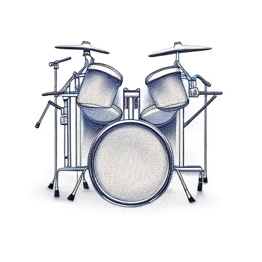 Drum set tattoo design idea